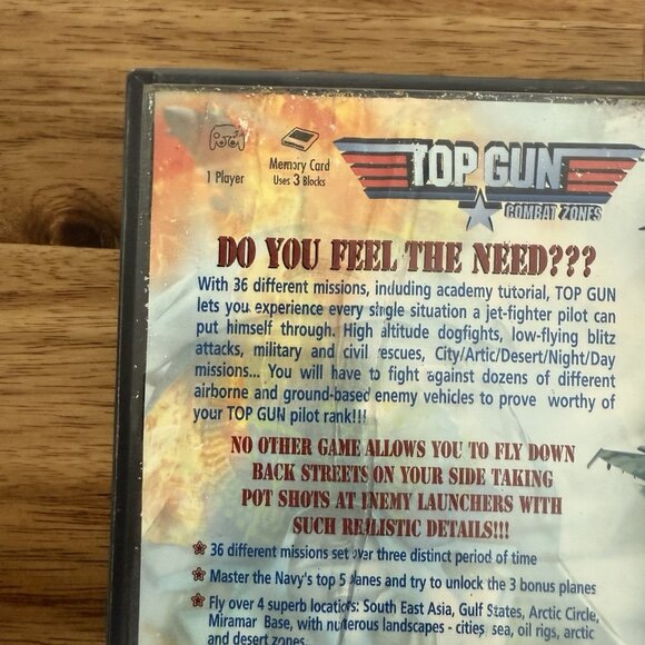 Top Gun: Combat Zones BOX ONLY (Nintendo GameCube, 2002) COVER HAS WATER DAMAGE! - Picture 8 of 15